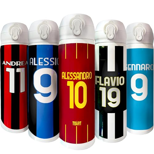 Generico Borraccia calcio personalizzata per bambini termica con nome e