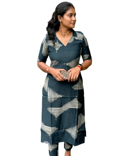 Image of Sun Fashion And Lifestyle Kurta Sets for Woman | Kurti Set | Women's 2 Piece Kurta Pant Set | Rayon Kurta Woman | Elegant Suit for Women | Pant (KP53 Blue)