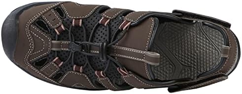 Northside Men's Burke Closed Toe Sport Sandal Fisherman, Dark Brown-201, 9 | Image 5