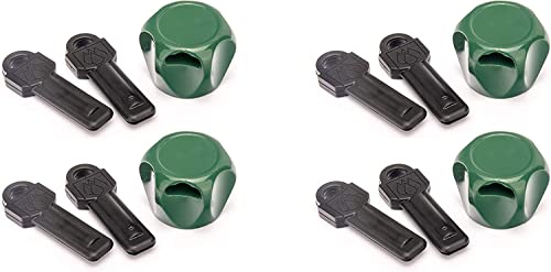 The Flow Security Systems Faucet Lock II | Magnetic Key | Prevents Water Theft, Secures Outdoor Taps, Promotes Water Conservation | Fits Most Outdoor Hose Bibbs | FSS 500 | Keyed The Same | 4 Pack