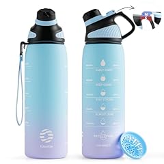 Fjbottle Borraccia 1L/710ML – Plastica Motivazionale Borraccia con Tappo Magnetico per Palestra, Scuola, Ciclismo e Sport, Senza Perdite e Senza BPA