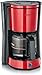 SEVERIN Cafetière Filtre "Type", 1 000W, 1,4L, Juqu'à 10 tasses, Porte-filtre amovible, Système anti-goutte, Noir/Rouge, KA 4817