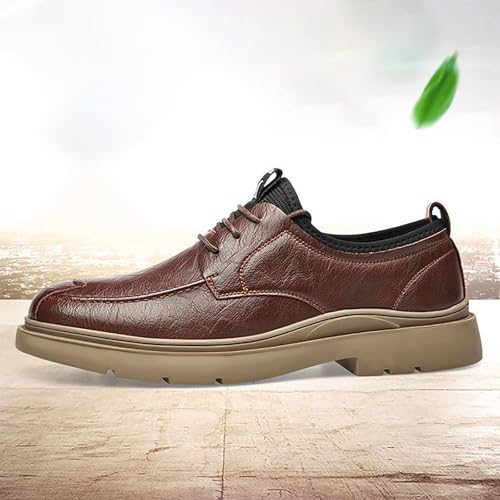 Men's Autumn/Winter Business Casual Leather Shoes, Genuine Cowhide Plush Lined for Warmth, Flexible Rubber Sole Perfect for Office Events2