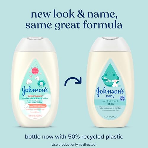 Image of Johnson's Baby Comfort Touch Newborn Baby Face & Body Lotion, 13.6 fl oz