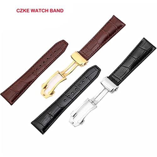 Bracelet MAURICE LACROIX Eliros en cuir de veau véritable marron avec boucle pliante 20mm