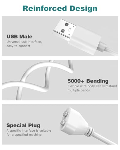 GOBEST Magnetic USB DC Charger Cables Replacement Charging Cord for Rechargeable Toys Electric Toothbrush 2.6Ft (6MM/0.24inches)
