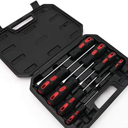 Migra Tools Screwdriver Sets with Case 8-Piece Magnetic Screwdriver Set with 4 Slotted Heads and 4 Cross Heads Advanced Tool Kits for Home - Chrome Vanadium Carry Case Included