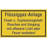 Dreifke® Flüssiggas-Anlage Feuer und Explosionsgefahr..., Folie, 250x150 mm