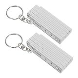 Operitacx Regla Plegable de Plástico Blanca 0,5 M 10 Secciones para Carpintería, Herramienta de Medición Portátil 2 Unidades Adecuado para Bricolaje y Trabajos de Precisión Hogar