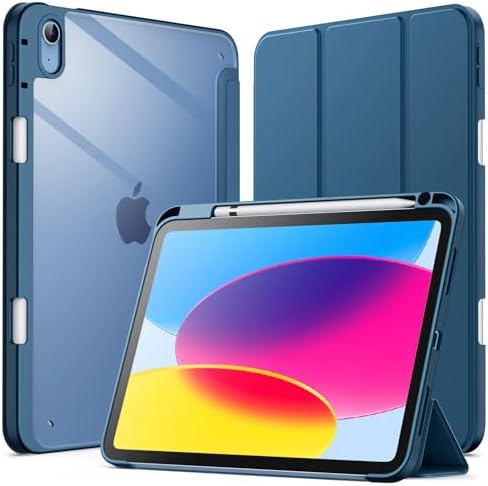 H HOLIMET Custodia per iPad Pro 11 pollici 2022 4a/3a/2a/1a generazione 2021/2020/2018 con portamatite in pelle PU protettiva con tasca posteriore in morbido TPU antiurto