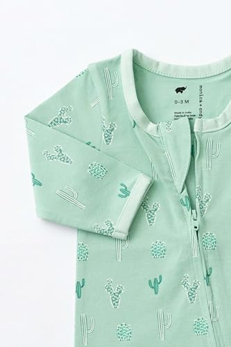 Image of monica + andy Double Zipper One Piece, 100% Organic Baby Clothes for Girls & Boys, Unisex, Preemie, Newborn & Infant Sizes