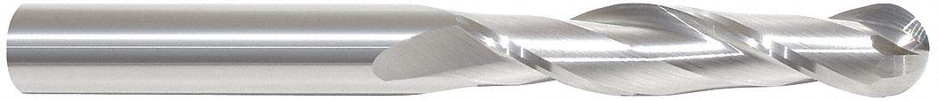 MONSTER 224-001012 Ball End Mill,Single End,3/16",Carbide