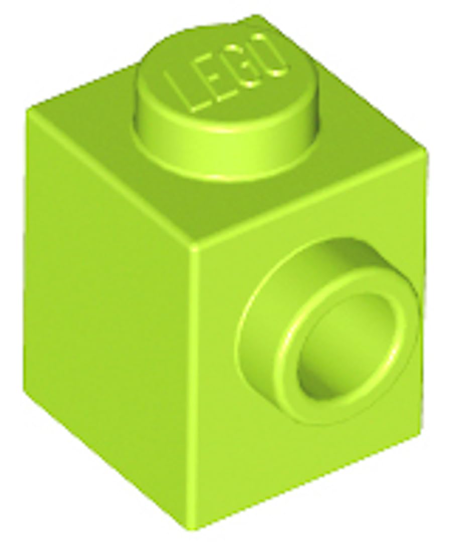 LEGO Modified Brick 1 x 1 with Side Stud, Part 87087 (Lime, 10, Bricks) — image 1