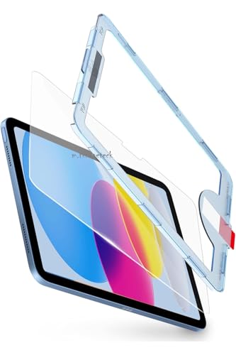 m.tk moveteck iPad 11 A16 2025 10. Nesil 10.9 ile Uyumlu Temperli Ekran Koruyucu, Uygulama Aparatlı, Tam Kapatan, Kırılmaz Cam