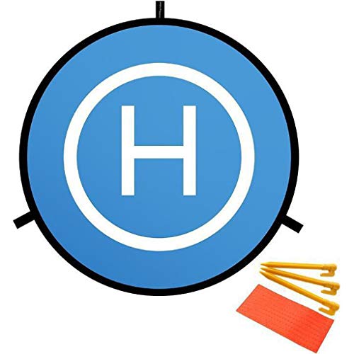 DJYILUF Drohne Landeplatz für DJI Mavic NEO/Mini 4K /Air 3S/ Mini 2 /FPV, 75cm Universal Wasserdichtes Faltbares Lande Pads für DJI Air 2S/ Mavic 2 Zoom, Doppelseitig Farbe Design – Bild 4