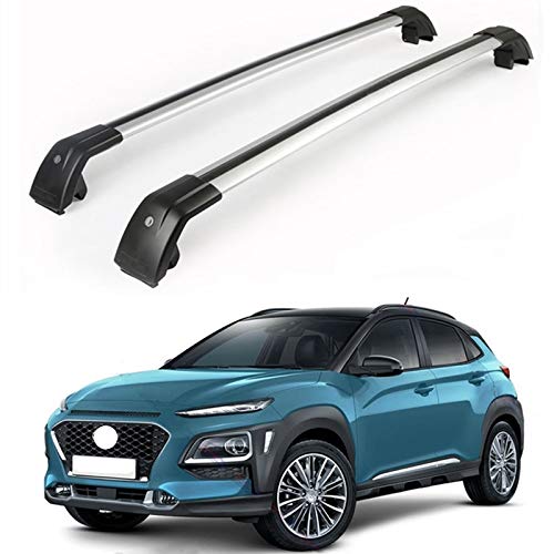 Zahara Racks Roof Crossbars Fit for Compatible with Hyundai KONA 2018 2019 Lockable Baggage Luggage 