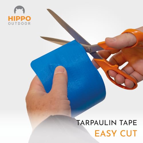 Image of Tarpaulin Repair Tape - Heavy Duty Repairs Duck Tape, Blue Duct Tape, uv Protected and Waterproof, Protect Against Chafe wear and Tear 16 ft Tape roll (1250)