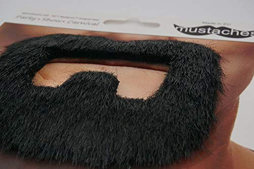 Mustaches Self Adhesive, Novelty, Inmate Fake Beard, False Facial Hair, Costume Accessory For Adults, Brown Color #TOP4