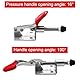 4 Stück Kniehebelklemme Push Pull Toggle Clamp Kniehebelspanner Schnellspanner Lever Clamp Waagrechtspanner Push Pull Action Handwerkzeug Toggle Clamp Schnellspannwerkzeug für Zimmerei, Schweißen