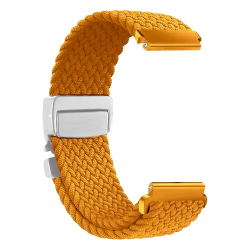 Image of ACM Watch Strap Woven Braided Clipper 22mm compatible with Universal 22mm Size Replacement Strap Smartwatch Adjustable Belt Band