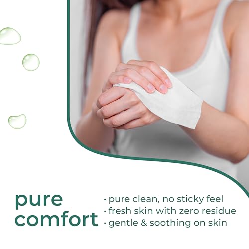 No-Rinse Body Wipes for Adults – XL Ultra Thick Bathing Wipes, Unscented with Aloe & Vitamin E, Hypoallergenic Full Body Washcloths for Women, Men & Elderly, Travel & Camping (50 Count) - Thumbnail 2