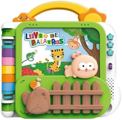 Livro Educativo Interativo de Palavras para Bebê Verde - Maxi Bab...