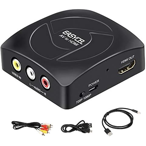 RCA to HDMI Converter with HDMI and RCA Cables, EASYCEL Composite to HDMI Converter, CVBS/AV to HDMI Converter, AV2HDMI Converter Cover