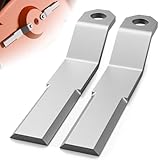 HEIWUKONG 7mm Brush Hog Blades - Set of 2, Bush Hog Rotary Cutter Blades, Heavy Duty AR400 Brushhog Blade Steel Replacement Parts for Skid Steer, Compatible with Mower King Skidsteer