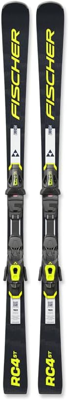Fischer RC4 ST Race Downhill Alpine Skis, Black, 149cm w/ Z11 Powerrail GW Binding