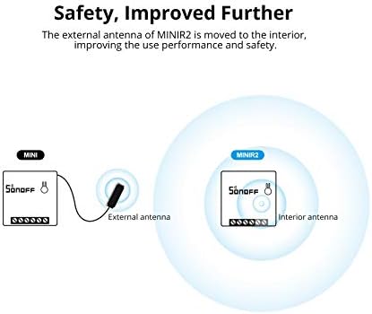 SONOFF Smart WiFi Switch Mini R2 2 Way Light Switch, Works with Alexa/Google Home/IFTTT, APP Remote Control Switch, Voice Control, Timer Function, DIY Mode, No Hub Required, 10A/2200W (2 Pack)