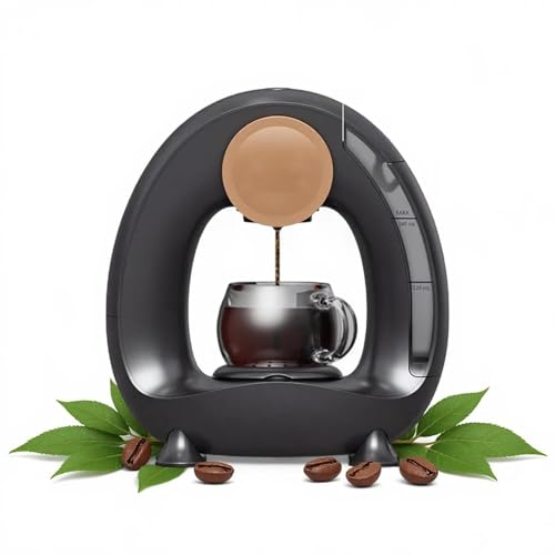 Image of AAshonee American Coffee Maker - 240ml Semi-Automatic Coffee Machine with Removable Reservoir, Reusable Filter & Glass Cup (1-Year Warranty)