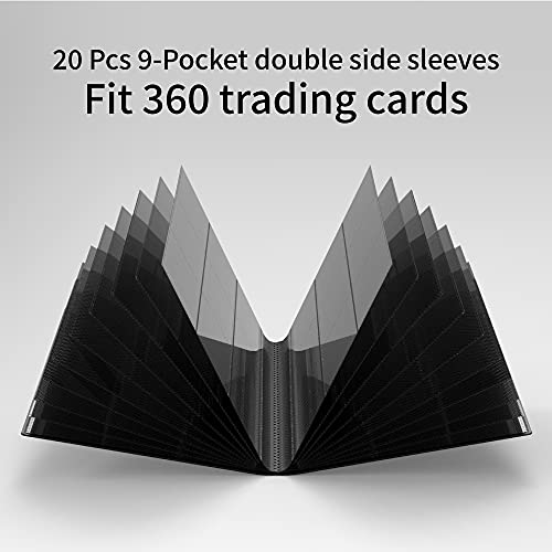 Rayvol Card Binder For Trading Cards, 9 Pocket 360 Trading Card Collection Binder Holder With Sleeves | Toys Gifts For 3-12 Year Old Boys Girls - Rockets #TOP2