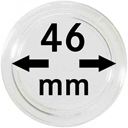 100 x Lindner Coin Capsules Caps Coincapsules for Coins 46 mm