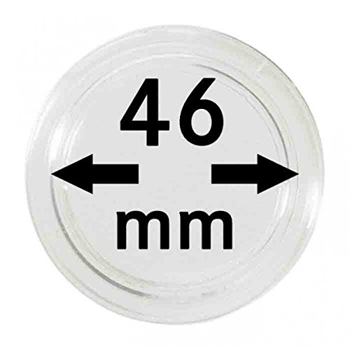 Boîte de 100 capsules monnaies hermétiques Lindner Original 46mm