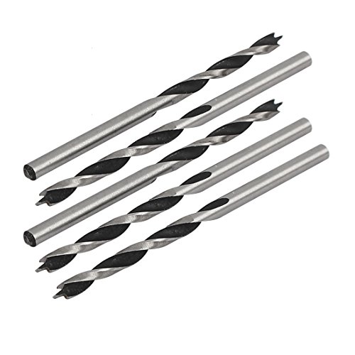 Aexit 5mm Drilling Dia Carbon Steel Brad Point Woodworking Wood Boring Drill Bit 5pcs (23a8688b31080c397a2c567aab832067)