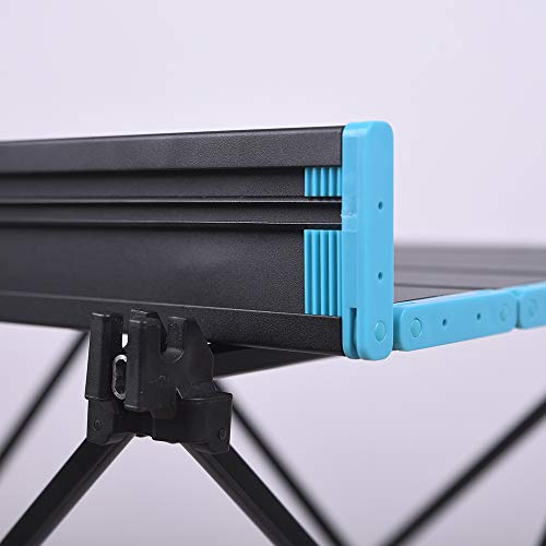 YOSOGO Portable Camping Table, Folding Compact Lightweight Aluminum Table Top with Easy to Carry Storage Bag - Perfect for Outdoor Camp, Picnic, BBQ, Hiking. Beach