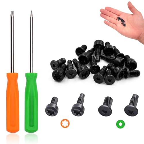 Ring Doorbell Screwdriver Set,2Pcs Torx T6 T15 Screwdriver Bit Replacement with 16Pcs T6 T15 Long/Short Doorbell Screws for Video Doorbell 1,2 and Pro