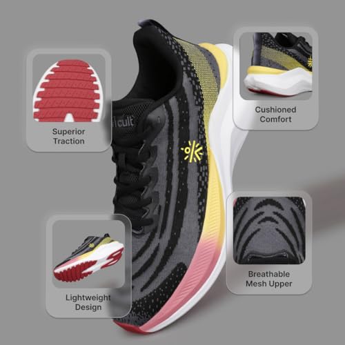 Image of CULT Quasar Men's Running Shoes | Breathable Upper | Soft Cushioning | Non-Slip Grip | Lightweight Everyday Wear