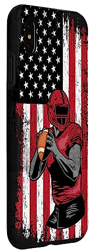 Iphone Xs Max Vintage American Flag - Football Player Quarterback Design Case #TOP2