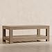 Maven Lane Paulo Coffee Table – 18 Inch Rectange Table with Storage – Grey Solid Wood – Ideal for Living Room and Lounge