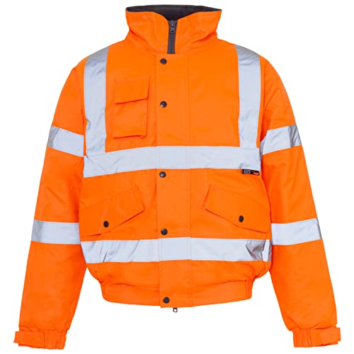 Supertouch 36883 High Visibility Storm Bomber Jacket Orange Large