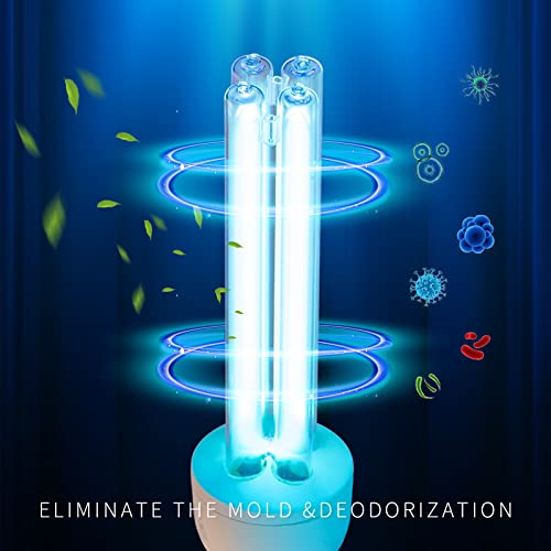 Baimnocm Germicidal Uv Sanitizer Light Bulb Uv-C Light Bulb 25 Watt E26 Base One Bulb Ozone/One Bulb Ozone Free (2 Pack) #TOP4