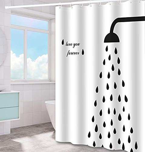 Rideau de douche anti-moisissure en polyester pour sol sec dans la salle de bain - 3