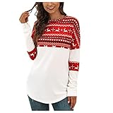 Estilo De Diseño: Suéter De Mujer, Sudadera De Retazos Con Estampado Navideño A La , Cuello Redondo, Manga Larga, Camiseta Informal, Camiseta Superior. Nuestra Blusa Está Disponible En Una Variedad De Colores Y Tamaños, Y Puedes Combinar Los Pantalones Según Tus Propias Preferencias.