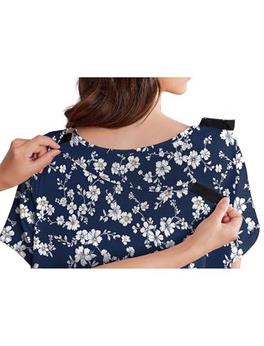 Image of Deyeek Hospital Gowns for Women Labor Delivery Shoulder Surgery Dress Adaptive Clothing Night Robes for Elderly Plus Size