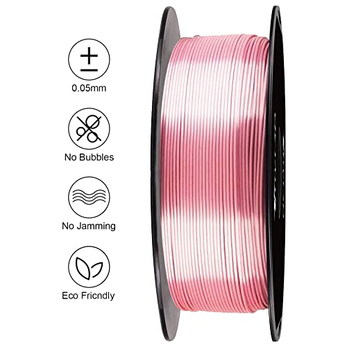 Image of TTYT3D Silk Shine Rose Gold 3D Printer PLA Filament, 1.75mm 1kg 2.2lbs Spool 3D Printing Material Widely Compatible for FDM 3D Printer