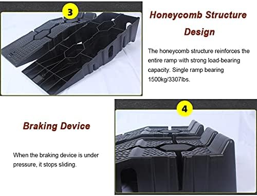 Car Ramps for Oil Changes, 6.7in Car Lift Low Cars Truck Ramp for Vehicle Maintenance, Single Load 1.5 Ton (Size : 1 Pack)