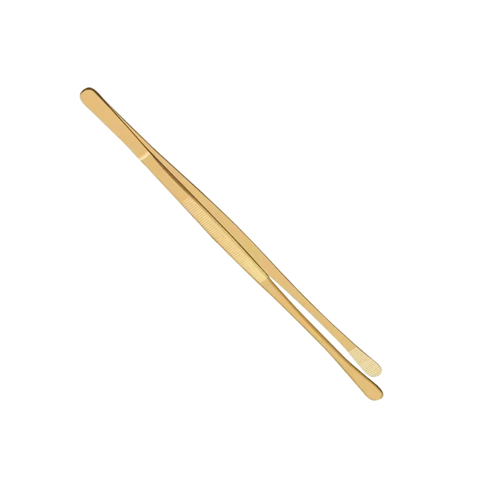 Oxxggkao 30Cm Gold 30Cm Toothed Tweezer Straight Tweezer Long Barbecue Food Tongs Stainless Steel Home Garden Kitchen Bbq Rustproof Steel Grilling