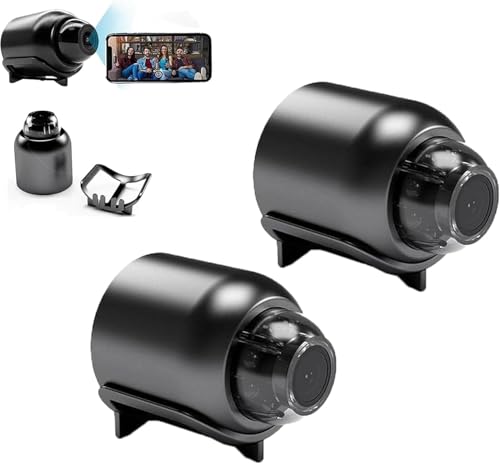 Caduola Cat Eye Camera, Popular Home Cat-Eye Camera, Mini Wireless Wifi Camera 1080p HD, Easy Installation, Night Vision Cam for Home Office and Car, Easy Installation (2pcs)