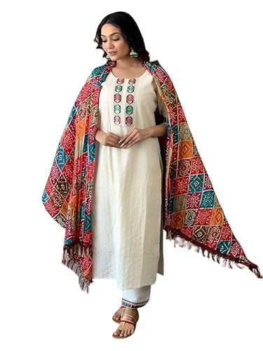 Image of Leriya Fashion Kurta Set with Dupatta for Women | Ethnic Kurti Set for Woman 3 /4 Sleeve | Round Neck Embroidery Kurta Sets for Woman Daily Outfit | Traditional Straight Kurti Set for Office Outfit
